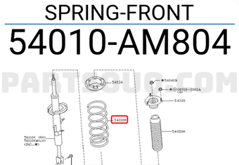 Nissan 54010AM804 SPRING-FRONT