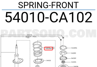 Nissan 54010CA102 SPRING-FRONT