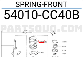 Nissan 54010CC40B SPRING-FRONT