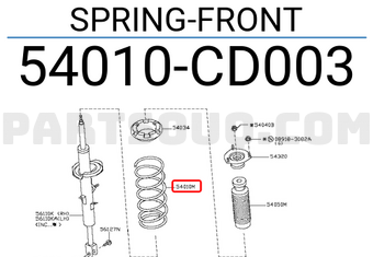 Nissan 54010CD003 SPRING-FRONT
