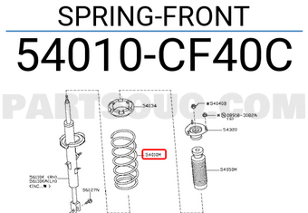 Nissan 54010CF40C SPRING-FRONT