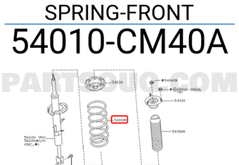 Nissan 54010CM40A SPRING-FRONT