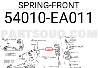 Nissan 54010EA011 SPRING-FRONT