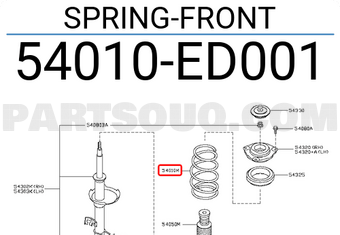 Nissan 54010ED001 SPRING-FRONT