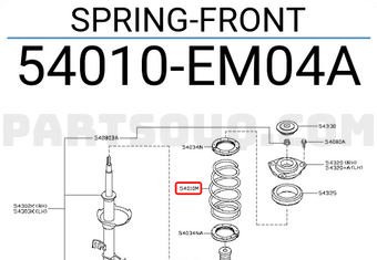 Nissan 54010EM04A SPRING-FRONT