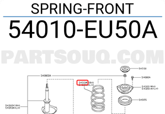 Nissan 54010EU50A SPRING-FRONT