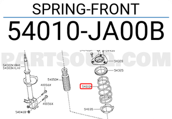 Nissan 54010JA00B SPRING-FRONT