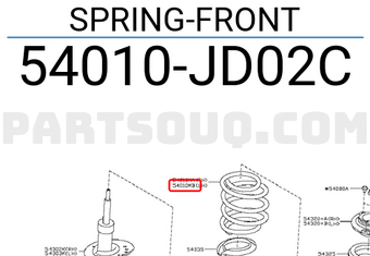 Nissan 54010JD02C SPRING-FRONT