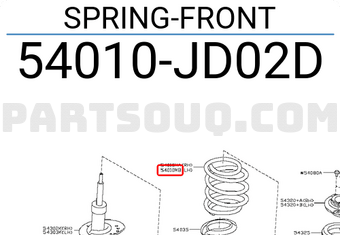 Nissan 54010JD02D SPRING-FRONT