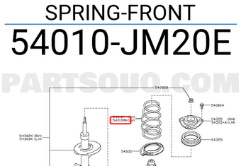 Nissan 54010JM20E SPRING-FRONT