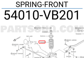 Nissan 54010VB201 SPRING-FRONT