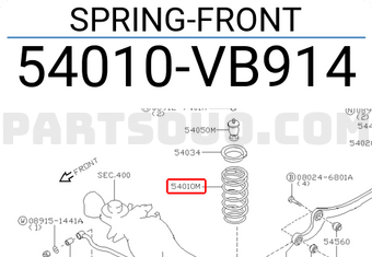 Nissan 54010VB914 SPRING-FRONT