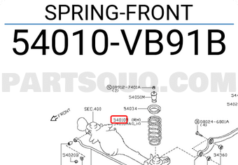 Nissan 54010VB91B SPRING-FRONT