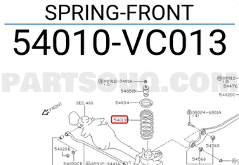 Nissan 54010VC013 SPRING-FRONT