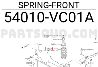 Nissan 54010VC01A SPRING-FRONT