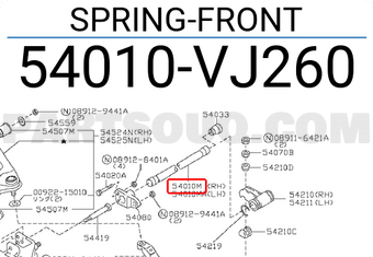 Nissan 54010VJ260 SPRING-FRONT