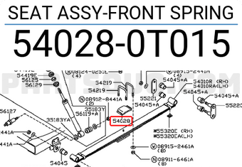 Nissan 540280T015 SEAT ASSY-FRONT SPRING
