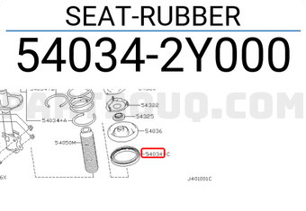 Nissan 540342Y000 SEAT-RUBBER