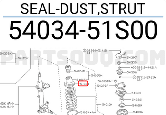 Nissan 5403451S00 SEAL-DUST,STRUT