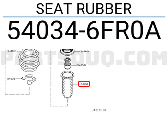 Nissan 540346FR0A SEAT RUBBER