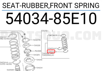 Nissan 5403485E10 SEAT-RUBBER,FRONT SPRING