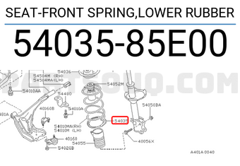 Nissan 5403585E00 SEAT-FRONT SPRING,LOWER RUBBER