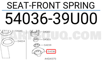 Nissan 5403639U00 SEAT-FRONT SPRING
