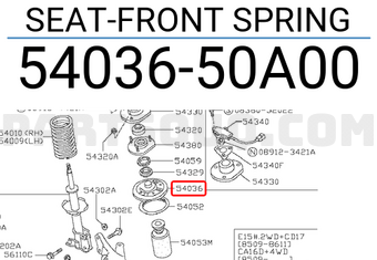 Nissan 5403650A00 SEAT-FRONT SPRING