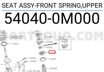 Nissan 540400M000 SEAT ASSY-FRONT SPRING,UPPER