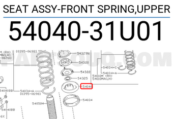 Nissan 5404031U01 SEAT ASSY-FRONT SPRING,UPPER