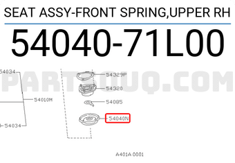 Nissan 5404071L00 SEAT ASSY-FRONT SPRING,UPPER RH