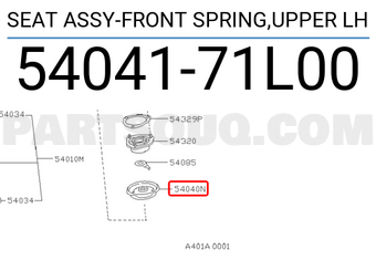 Nissan 5404171L00 SEAT ASSY-FRONT SPRING,UPPER LH
