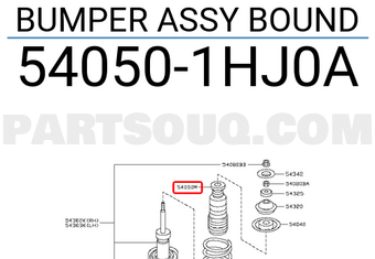 Nissan 540501HJ0A BUMPER ASSY BOUND