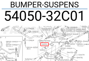 Nissan 5405032C01 BUMPER-SUSPENS