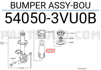 Nissan 540503VU0B BUMPER ASSY-BOU