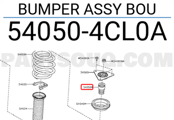 Nissan 540504CL0A BUMPER ASSY BOU