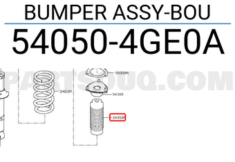Nissan 540504GE0A BUMPER ASSY-BOU