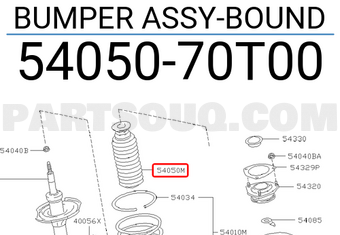 Nissan 5405070T00 BUMPER ASSY-BOUND
