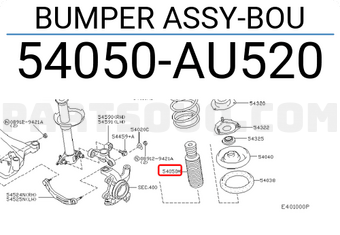 Nissan 54050AU520 BUMPER ASSY-BOU