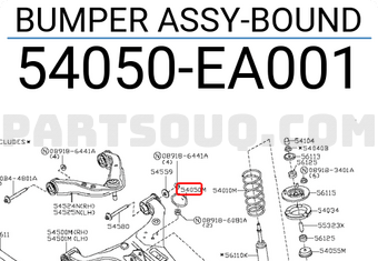 Nissan 54050EA001 BUMPER ASSY-BOUND