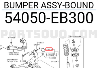 Nissan 54050EB300 BUMPER ASSY-BOUND