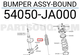 Nissan 54050JA000 BUMPER ASSY-BOUND