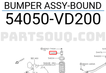 Nissan 54050VD200 BUMPER ASSY-BOUND