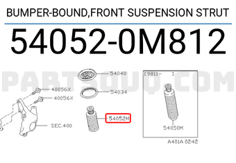 Nissan 540520M812 BUMPER-BOUND,FRONT SUSPENSION STRUT