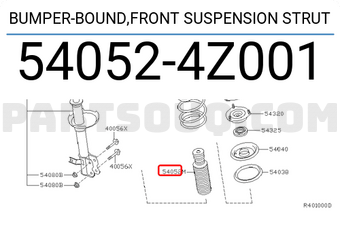 Nissan 540524Z001 BUMPER-BOUND,FRONT SUSPENSION STRUT
