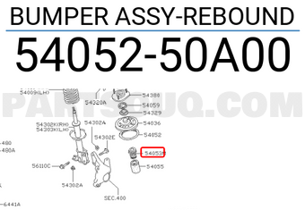 Nissan 5405250A00 BUMPER ASSY-REBOUND