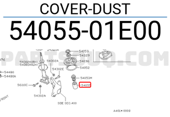 Nissan 5405501E00 COVER-DUST