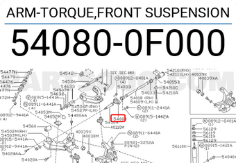 Nissan 540800F000 ARM-TORQUE,FRONT SUSPENSION