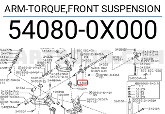 Nissan 540800X000 ARM-TORQUE,FRONT SUSPENSION