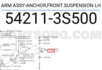 Nissan 542113S500 ARM ASSY-ANCHOR,FRONT SUSPENSION LH